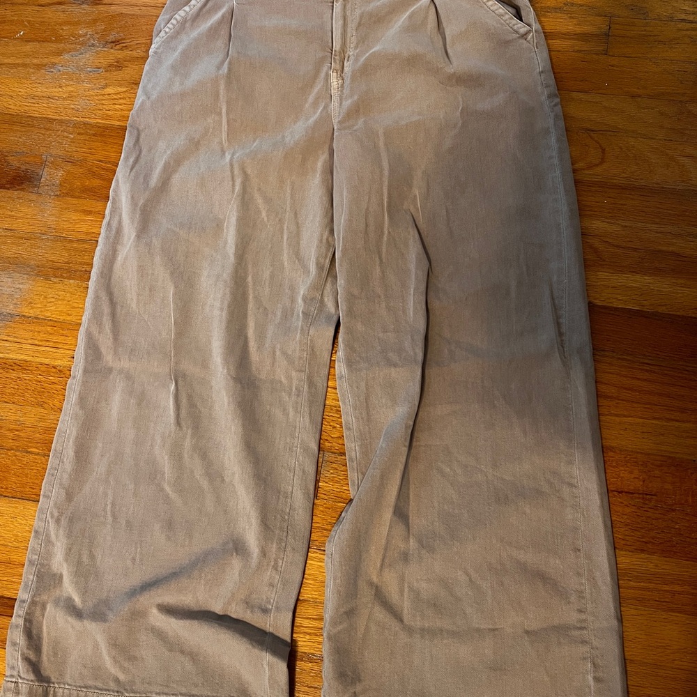 American Eagle Outfitters Wide Leg Pants - Light Brown